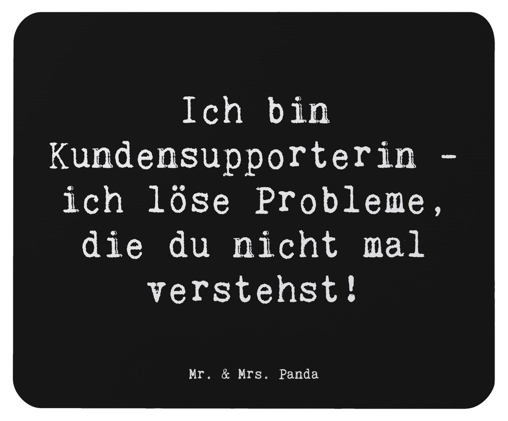 Mr. & Mrs. Panda Mauspad Spruch Kundensupporterin Heldin - Schwarz - Geschenk, Berufe, Geduld, Mouse Pad, Support, laptop, pc, Hilfsbereitschaft, m...