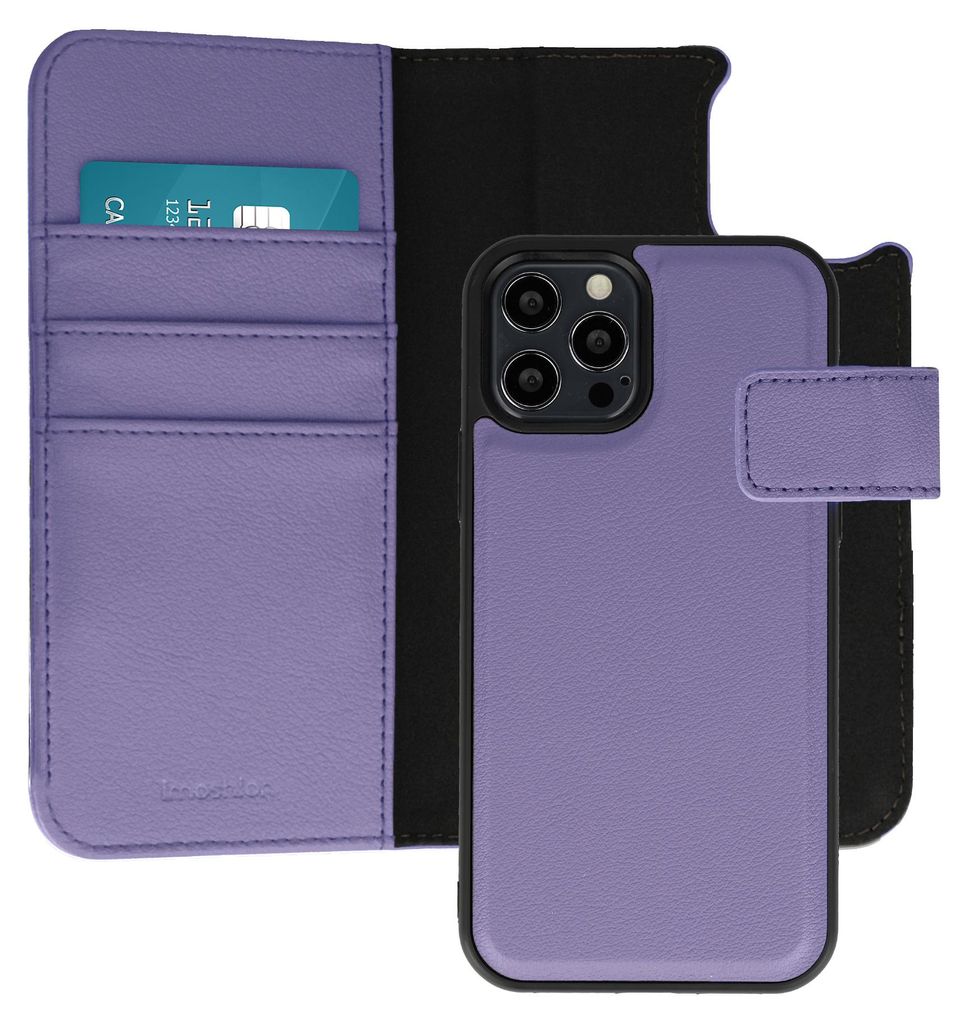 imoshion Abnehmbares 2-in-1-Luxus-Bookcase für das Apple iPhone 12 (Pro) – Lila