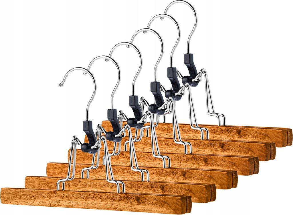 KADAX Hosenbügel aus Holz, Kleiderbügel für Kleidung, Hosen, Rock, Hosenspanner, Rockbügel