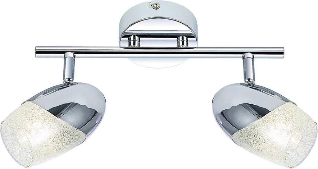 Spot LED Jennifer système de rails en métal chromé et verre L28cm
