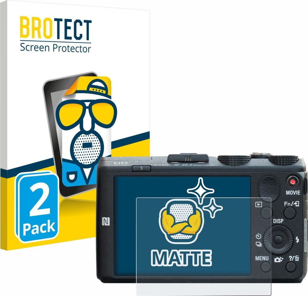 2x BROTECT Schutzfolie für Sony Cyber-Shot DSC-HX60 Displayschutz Displayschutzfolie Folie Matt Entspiegelungsfolie