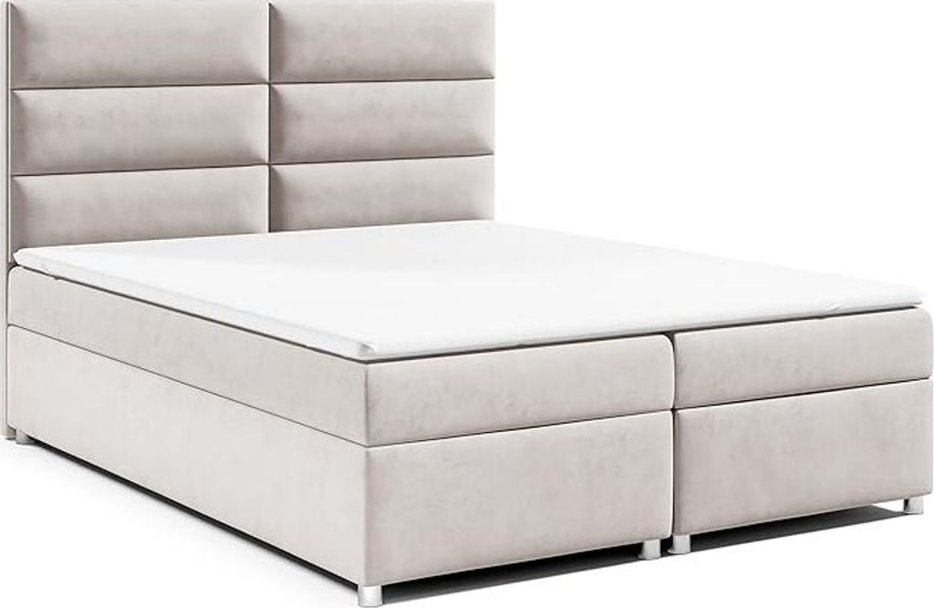 Best for Home Boxspringbett mit Bettkasten Trinity K-4 Bonellfederkern inkl. Topper, mit Lieferung, Aufbau & Entsorgung 140x200-Creme