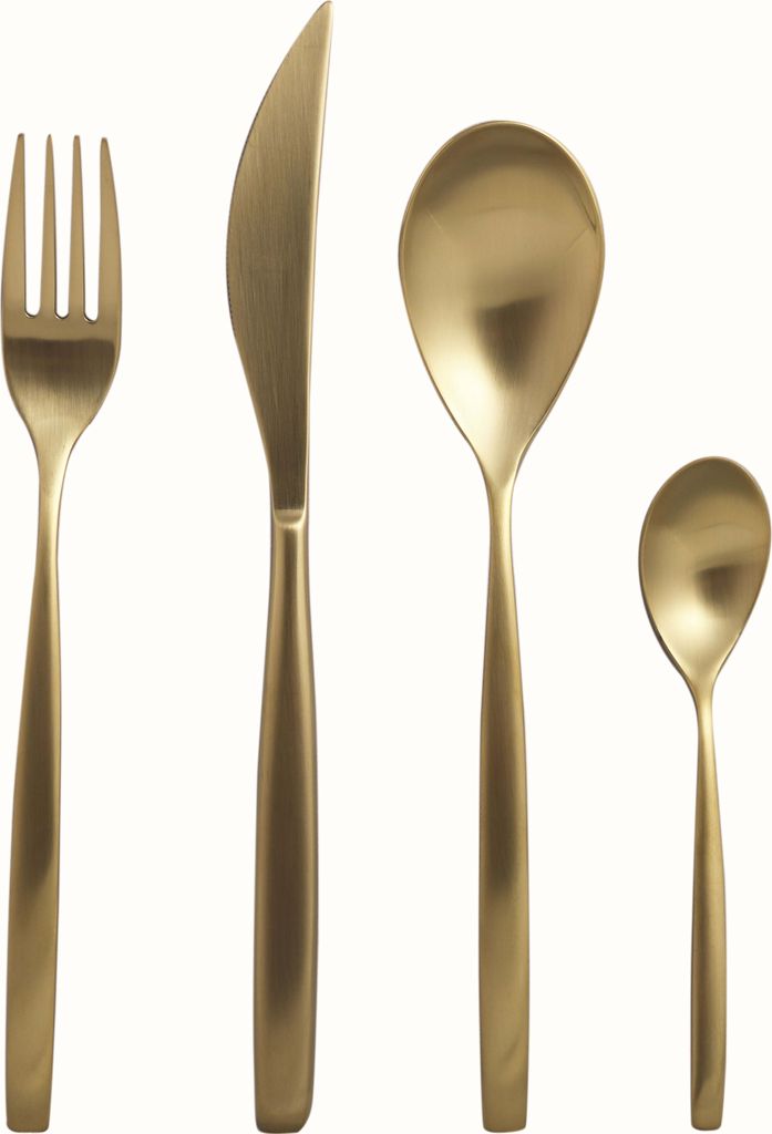 Mepra Besteckset Stiria Gold Ice - Mattiert - Edelstahl - 24-teilig