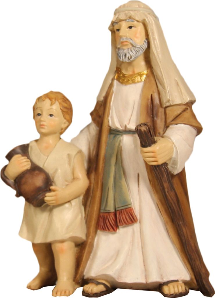 FADEDA Tempelwächter mit Kind   / Höhe:9 cm / handbemalt / Produktbild 