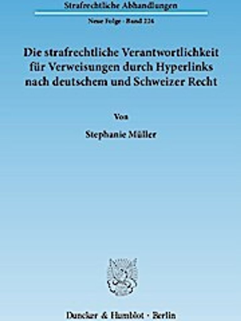 Müller, S: Strafrechtl. Verantwortlichkeit f. Verweisungen
