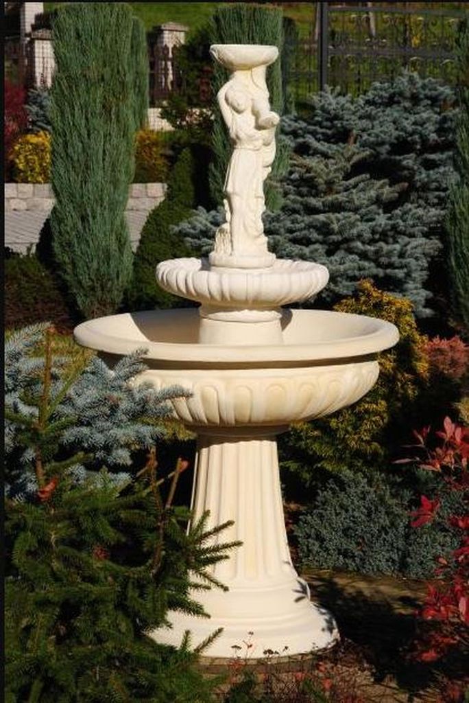 Springbrunnen Froschbrunnen Brunnen Steinbrunnen Gartenbrunnen Fontaine 164cm