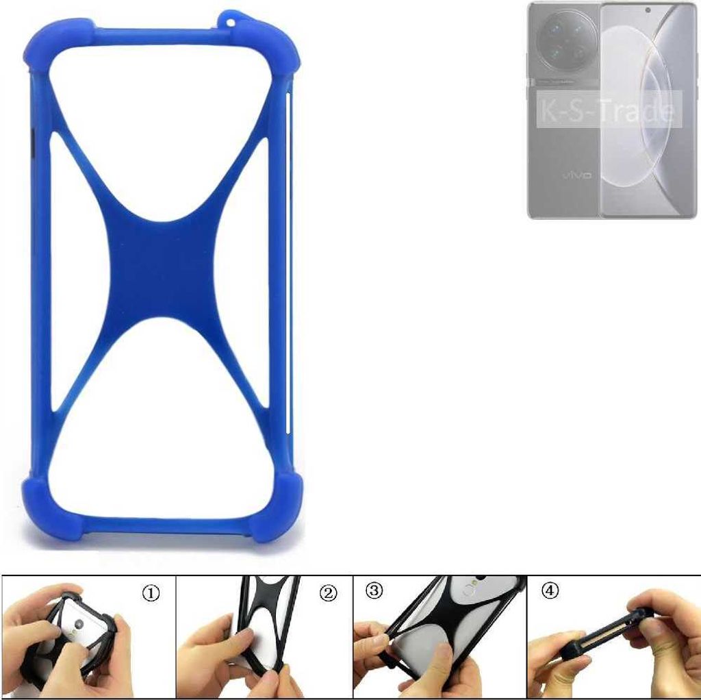 K-S-Trade Handy Hülle kompatibel mit Vivo X90 Pro Silikon Schutzhülle Cover Case Bumper Silikoncase TPU Softcase Schutz Hülle Smartphone
