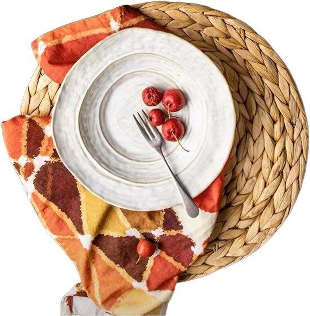 Wasserhyazinthe Placemats, 6-teilig, abwaschbar, 35cm, rund