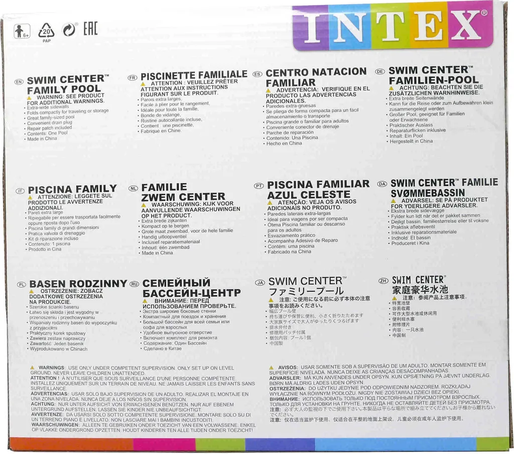 Intex 56483NP Piscina Gonfiabile Family 262x175x56cm - Offerta Estate - 18