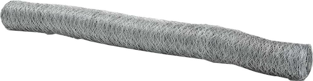 vidaXL Hexagonzaun Silber 1,2 x 50 m Verzinkter Stahl