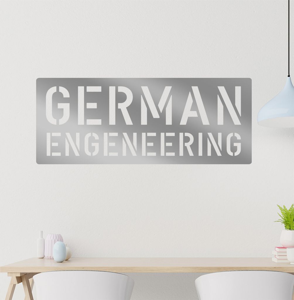 German Engeneering Wandtattoo in 6 Größen - Wandaufkleber Wall Sticker - Dekoration, Küche, Wohnzimmer, Schlafzimmer, Badezimmer