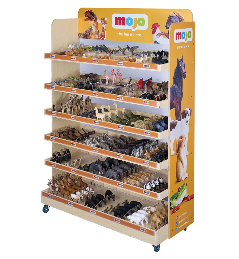 Présentoir en Bois Naturel Mojo 68 cm - Finition Durable et Stable