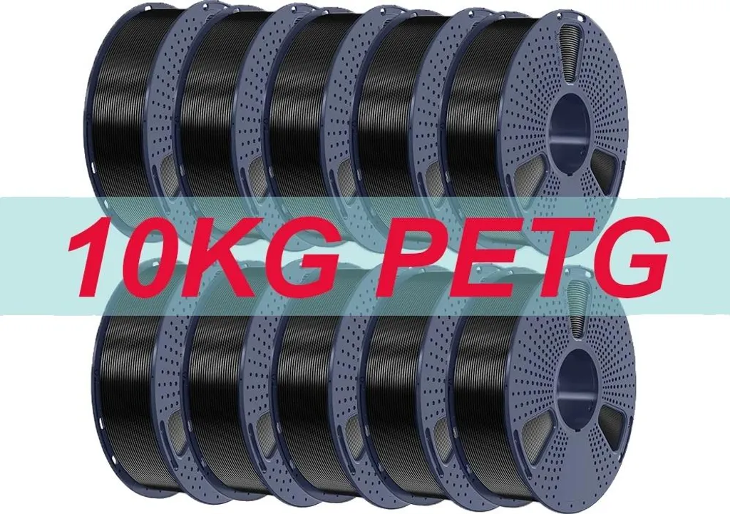 Filament 3D PETG Noir pour Pièces Mécaniques - Lot de 10kg Spécial Atelier