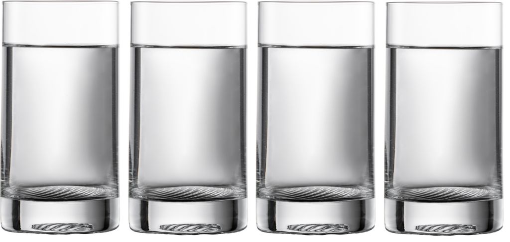 Pasabahce Joy Highball-Gläser 365 Ml, 4er Set - Spülmaschinengeeignet, Art-Deco-Design