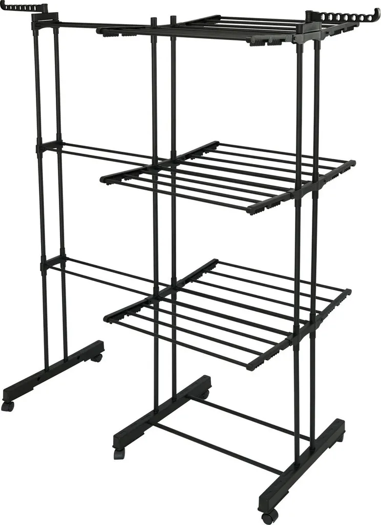 Stendino Verticale Meisterhome 25m: Design Salvaspazio Nero Elegante