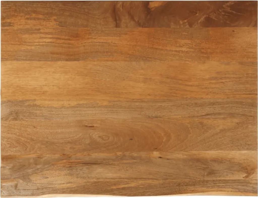 Tavola in Legno di Mango Massiccio 90x80 cm con Bordo Naturale
