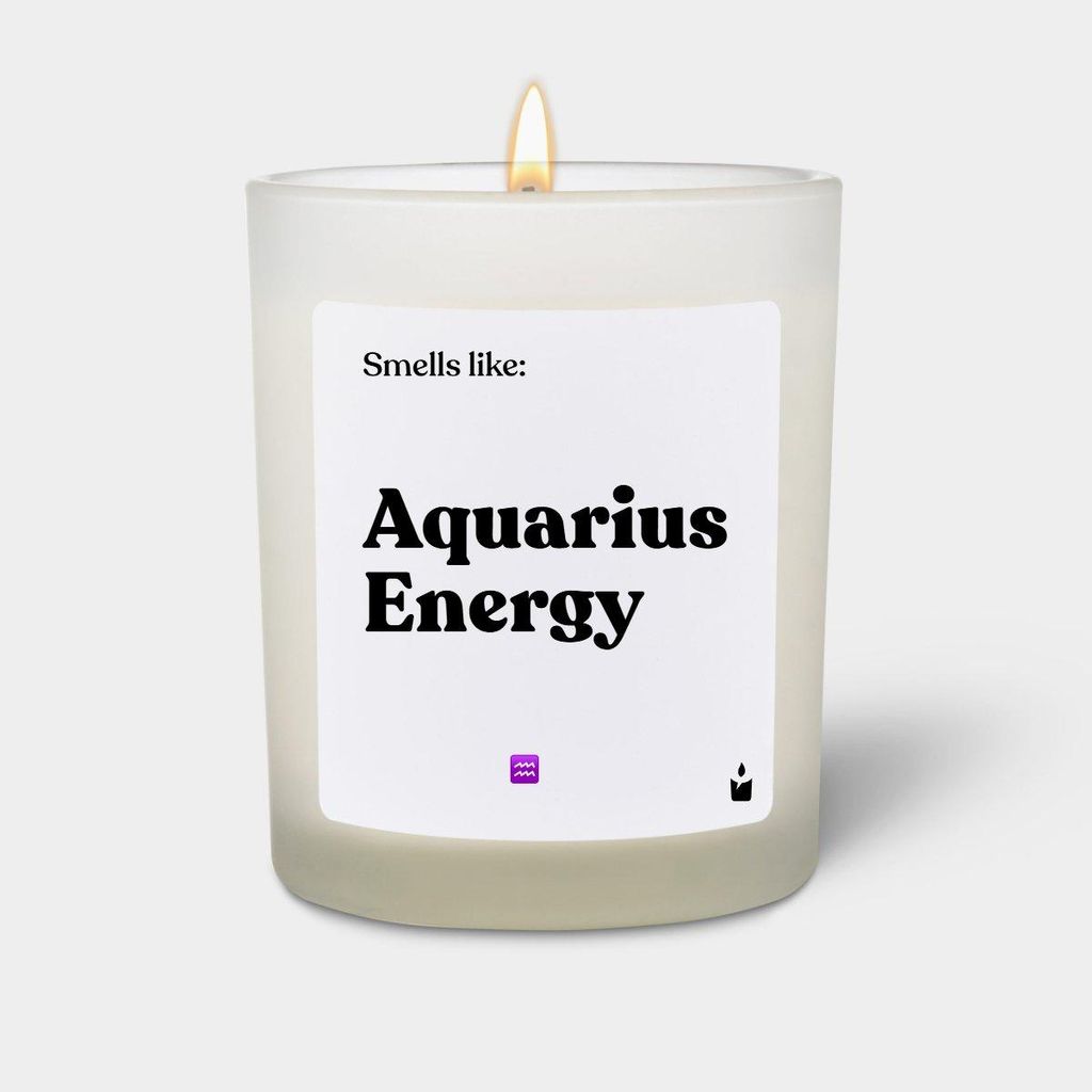 ChattyCandles Duftkerze Weiss Woody Smells like: Aquarius Energy