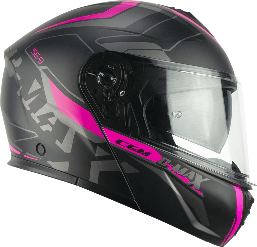 Modular Helm CGM 569G C-MAX CITY Mattes Fluo Schwarz-Fuchsia größe S