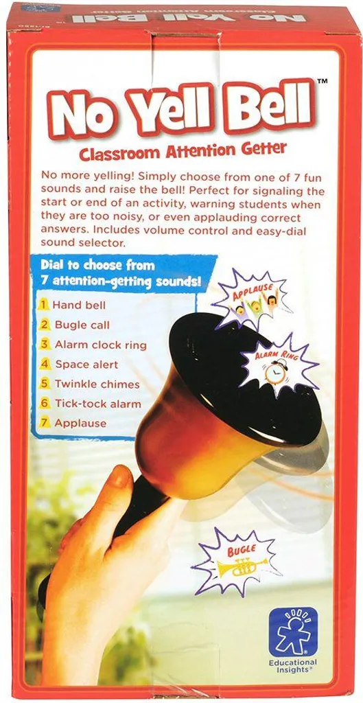 Learning Resources No Yell Bell - Sonnette électronique multicolore 7 sons - 4