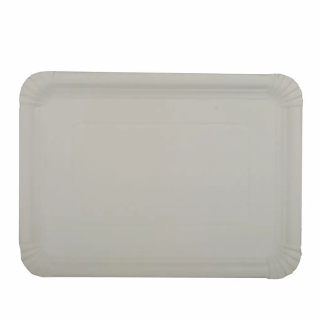 Starpak Assiettes en carton carrées 21x29cm lot de 125 pièces blanches