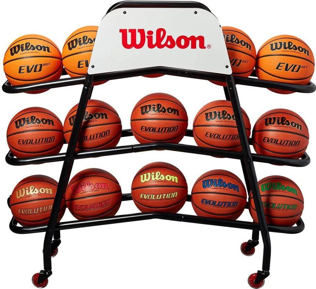 Wilson Deluxe Basketballständer Mehrfarbig 15 Balls Produktbild 