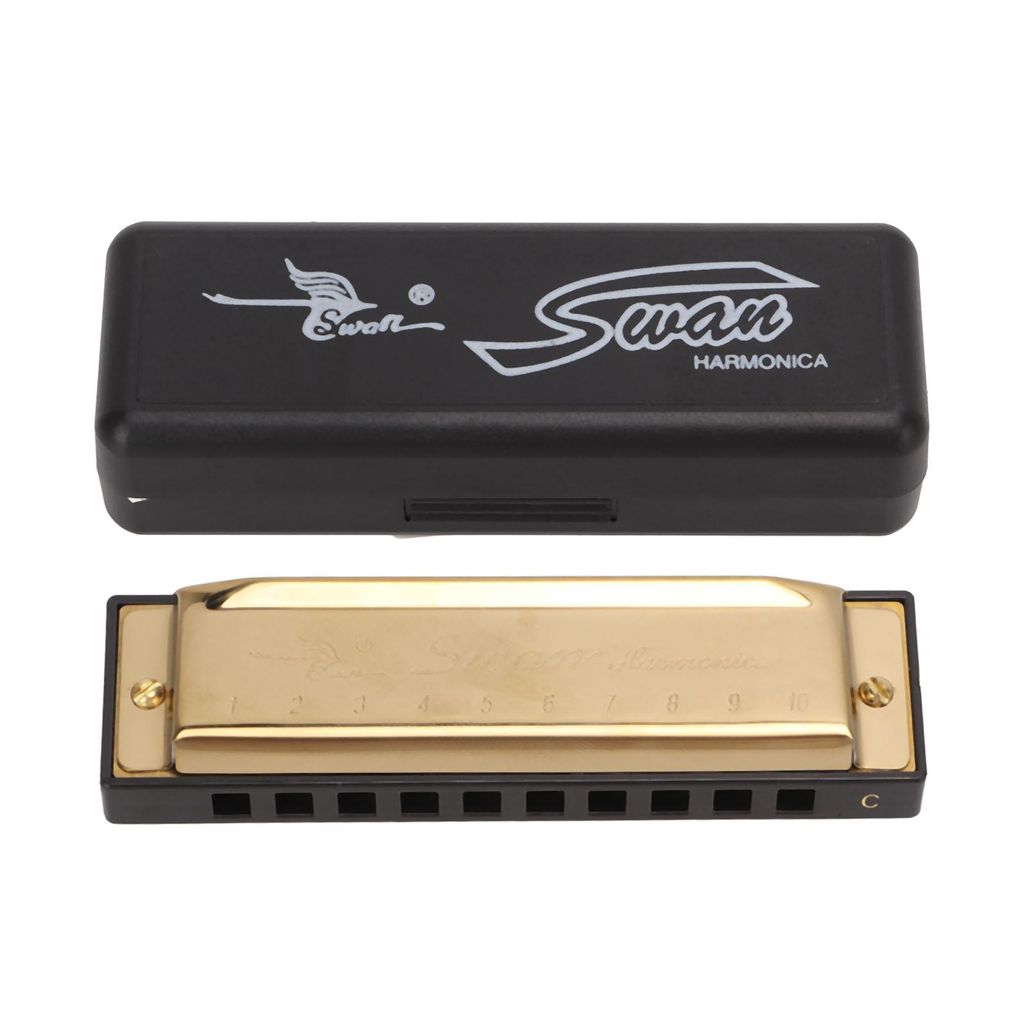 Harmonica en do majeur - 10 trous, 20 notes, revêtement Image du produit 