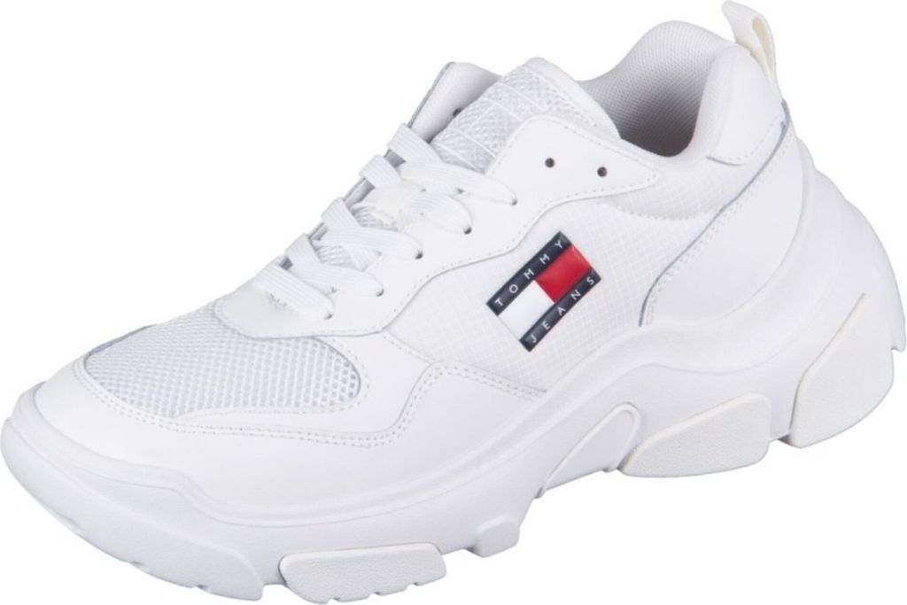 Tommy Hilfiger Frauen sportliche Schuhe Lightweight Hybrid Runner weiß r. 36