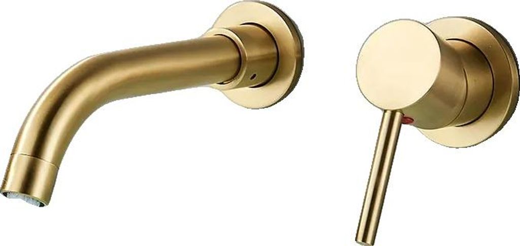 Waschbeckenarmatur, Einhebelsteuerung, Oberfläche, Gebürstetes Gold