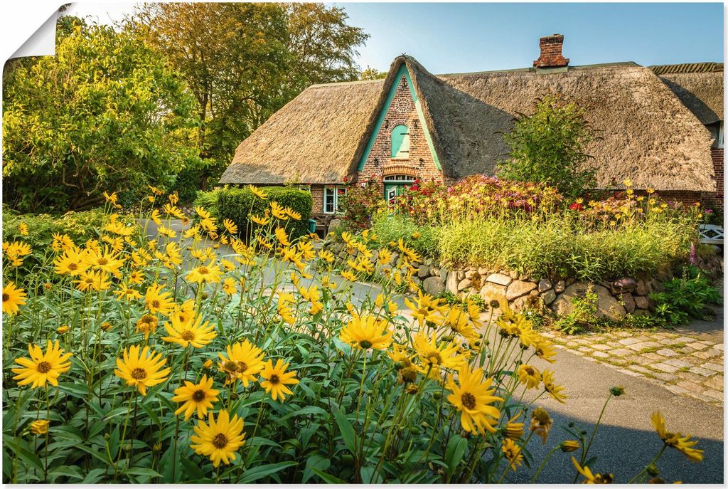 ARTland Poster Historischer Hof mit Bauerngarten Keitum Größe: 30x20 cm