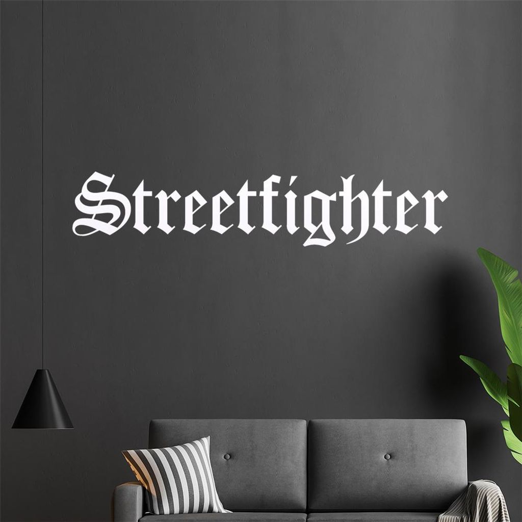 Streetfighter old Wandtattoo in 6 Größen - Wandaufkleber Wall Sticker - Dekoration, Küche, Wohnzimmer, Schlafzimmer, Badezimmer