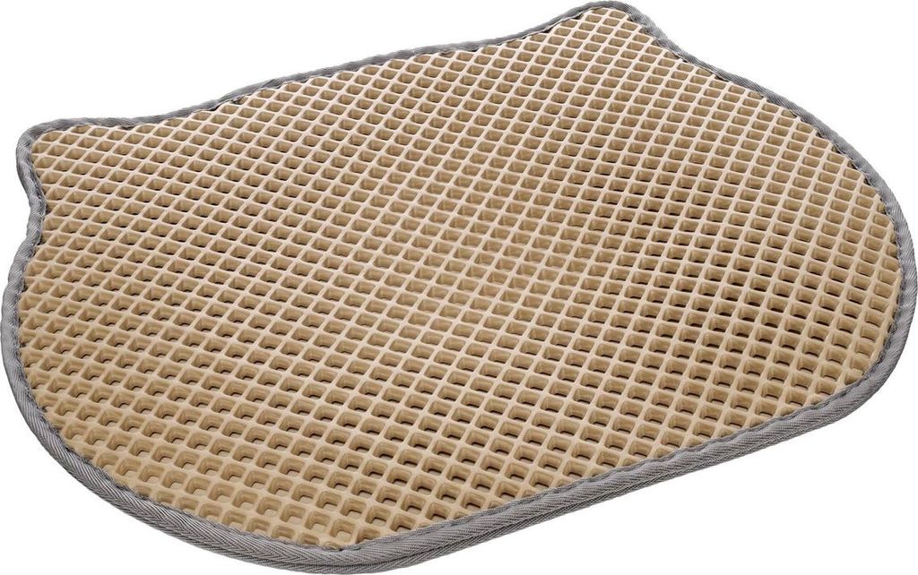 Flamingo Katzenstreu Matte Matz Katzenkopf beige, Maße: 50 Produktbild 