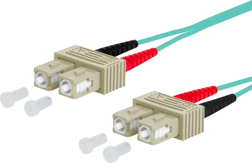 Câble optique 1,5m pour switch et baie de brassage SC-D vers SC-D OM3