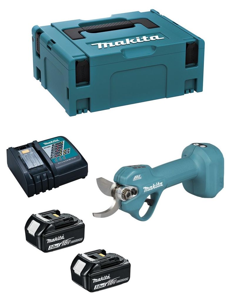 Astschere MAKITA DUP181RFJ (2 x 3,0 Ah + DC18RC + MAKPAC 2) Produktbild 