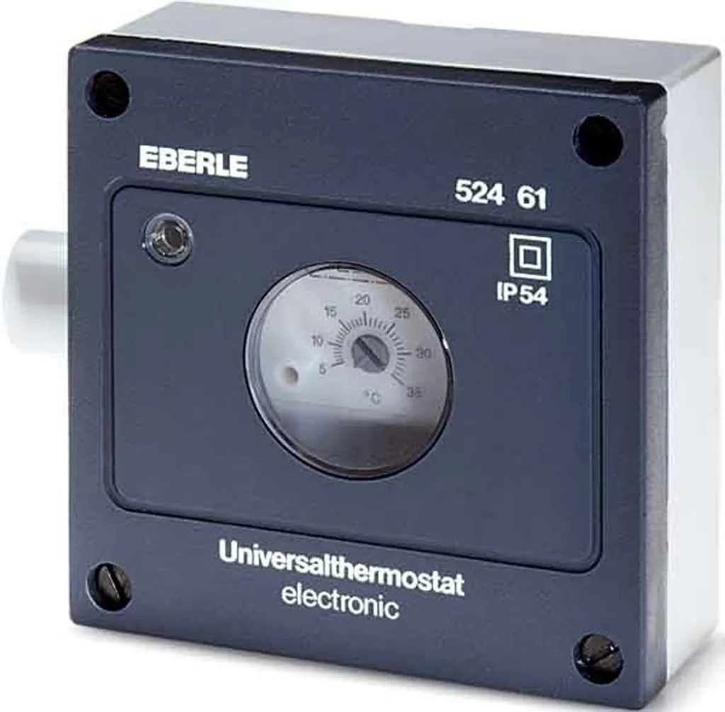 Thermostat universel EBERLE IP54 : solution anti-humidité anthracite 230V
