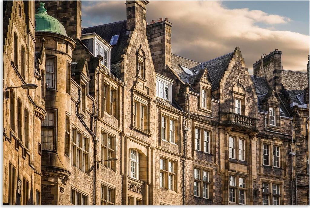 ARTland Wandbild Alu für Innen & Outdoor Cockburn Street Edinburgh, Schottland Größe: 60x40 cm
