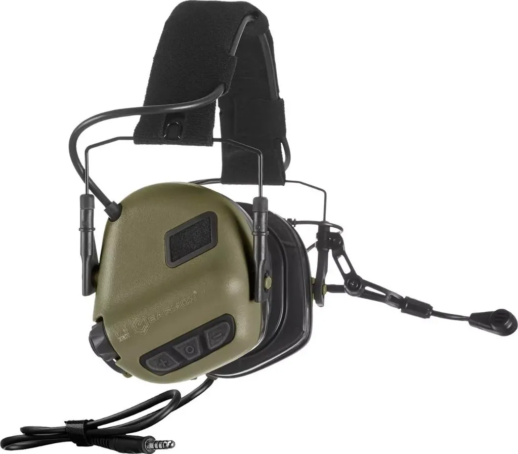 Casque Earmor M32-FG Plus vert avec réduction sonore active