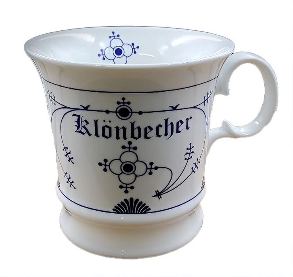 Schöner Klönbecher Indisch Blau Kaffeepott Teetasse Tasse Produktbild 