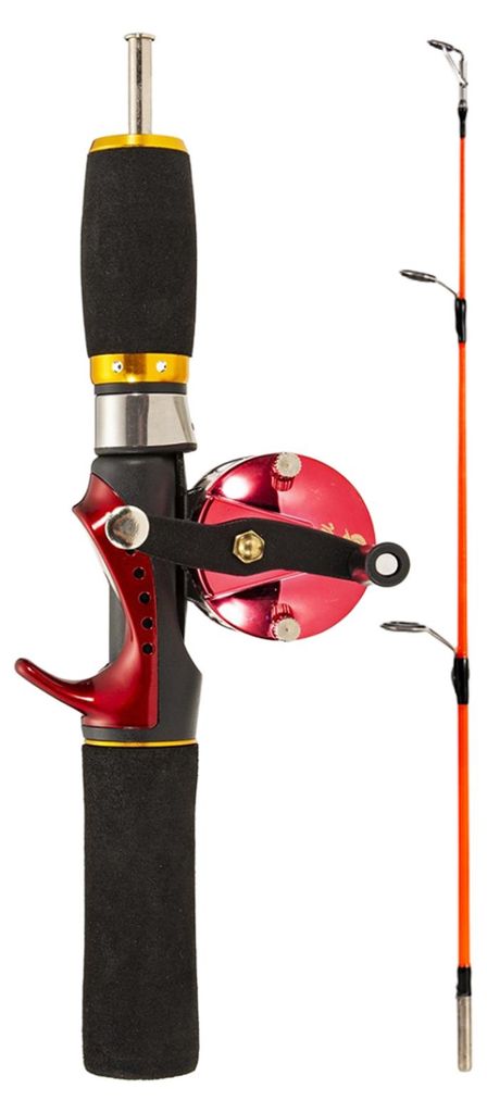 1 Set Garnelenrute, teleskopisch, hochfest, 52 cm, Glasfaser, Eisfliegenfischen, Angelzubehör
