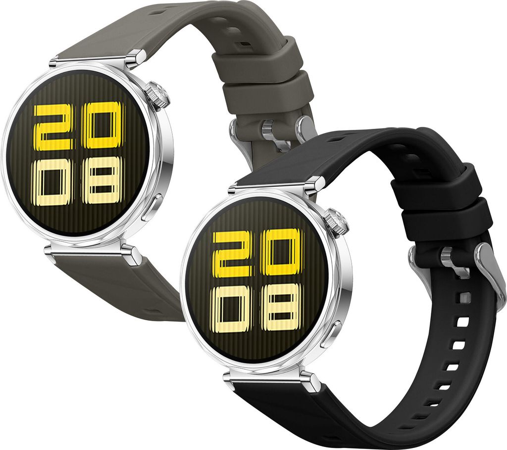 kwmobile 2x Sportarmband kompatibel mit Huawei Watch GT5 41mm / GT5 Pro 42mm / Watch GT4 41mm Armband - Fitnesstracker Band Set aus TPU Silikon
