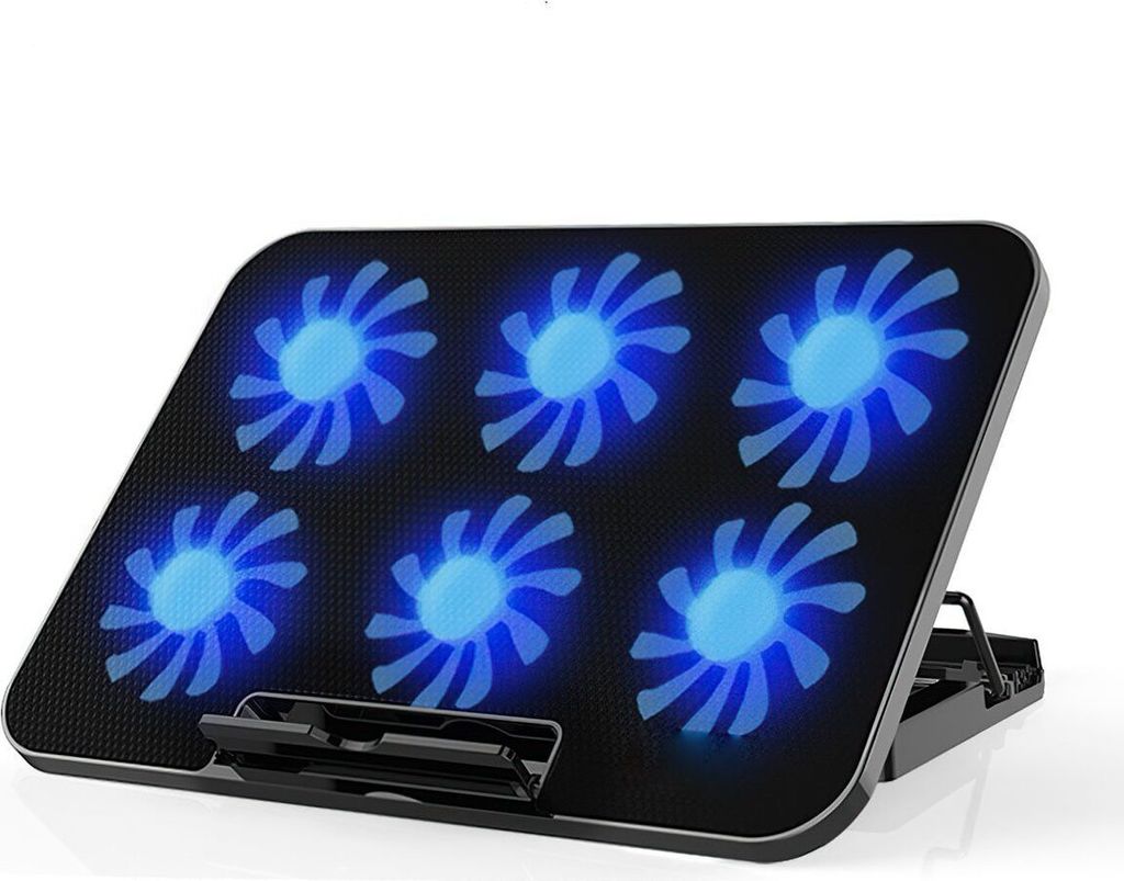 Notebook-Kühler RGB-Laptop-Kühler mit 6 Lüftern, Laptop-Kühlständer