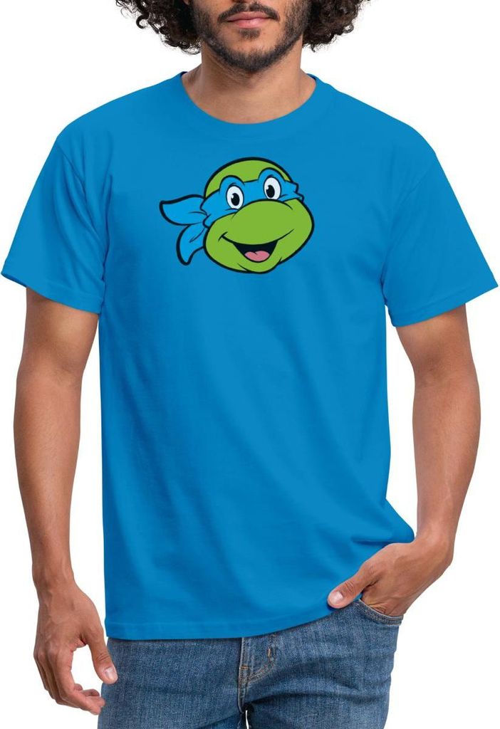 Spreadshirt Teenage Mutant Ninja Turtles Leonardo Kostüm Karneval Männer T-Shirt, 4XL, Royalblau