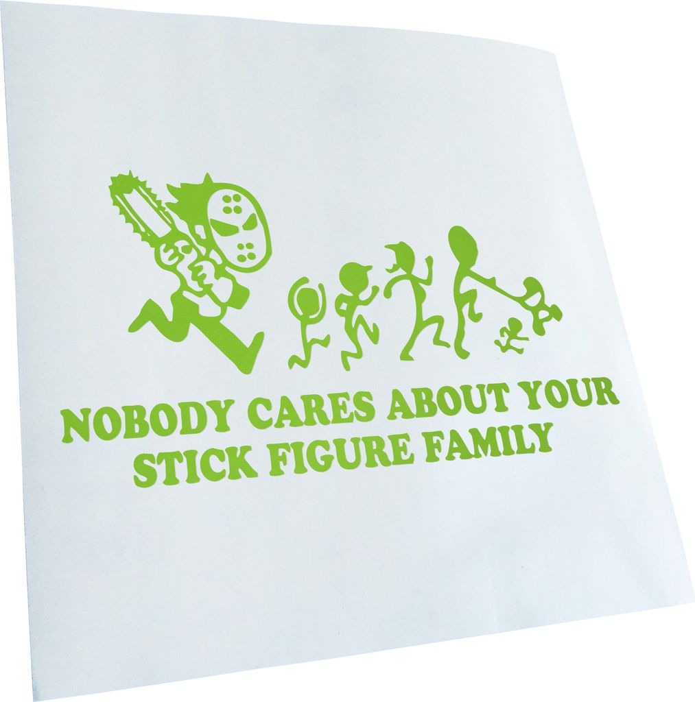 Kiwistar - Autoaufkleber - ...Your Stick Figure Family 2 Heckscheibe - Aufkleber für Auto Kfz Fahrrad, LKW, Truck Mofa