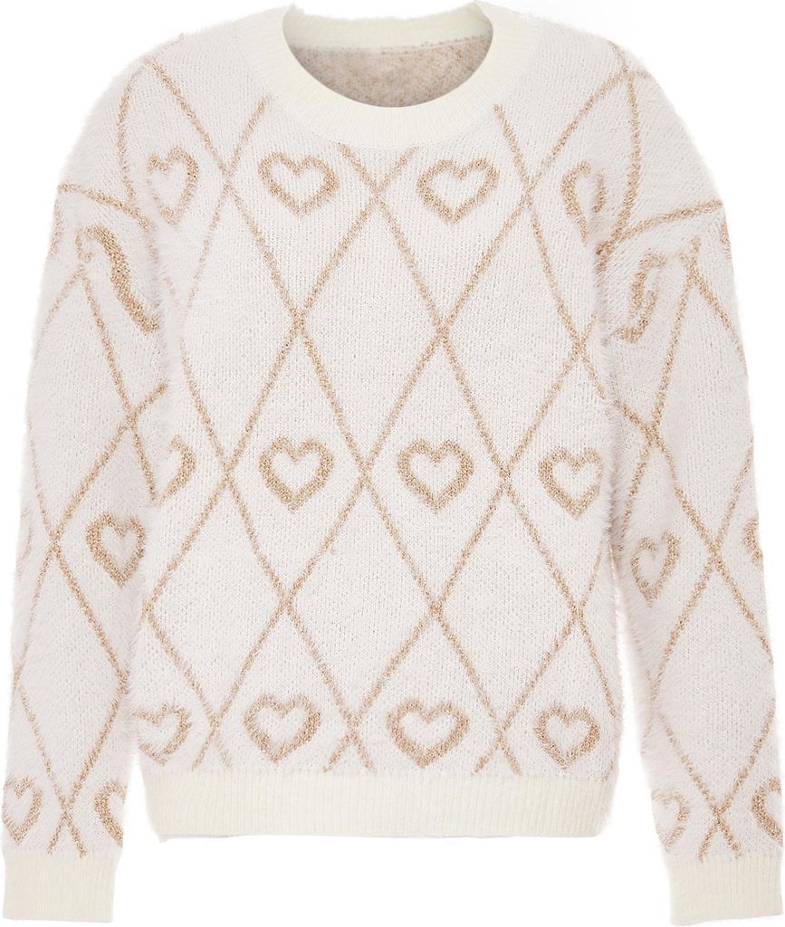 ebeeza damen strickpullover - wollweiss, M