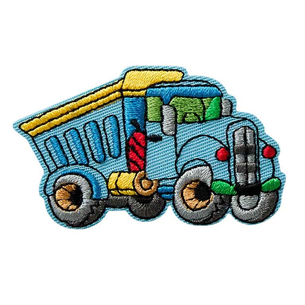 Mono Quick 08255 Truck, Bügelbild, Patch Kipplader Fahrzeug