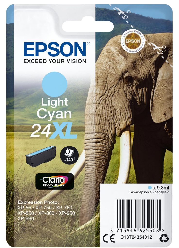 Epson Elephant Balíček s jedním inkoustem 24XL Slon Claria Obrázek produktu 