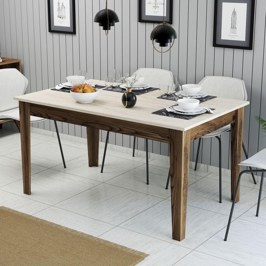 Skye Decor, tavolo da pranzo di alta qualità, noce e Immagine del prodotto 