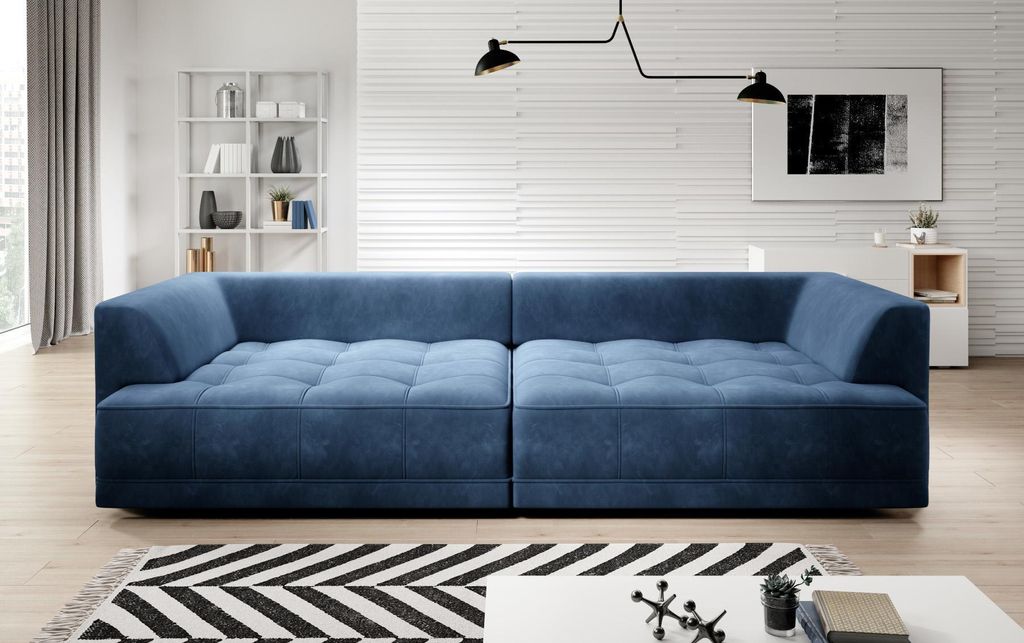 Big xxl Sofa Textil Couch Polster Design Sofa 4er Sitz Sofas Möbel Big Lümmel