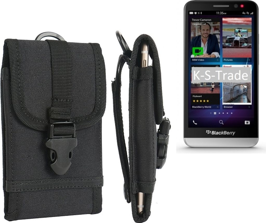 K-S-Trade Handyhülle kompatibel mit Blackberry Z30 Gürteltasche Holster Handytasche Gürtel Tasche Schutzhülle Robuste Handy Schutz Hülle Tasche