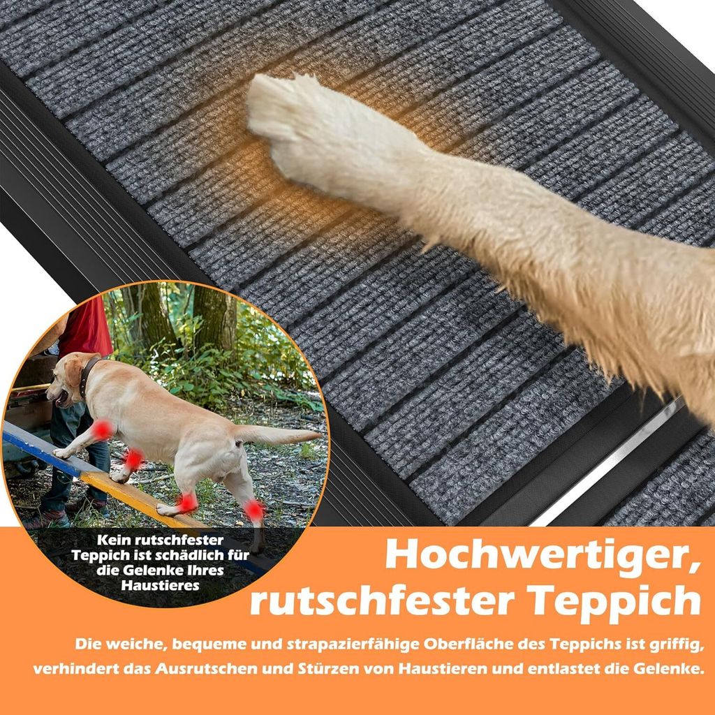 JNGLGO Hunderampe Klappbar Hundetreppe Auto Faltbare Produktbild 4