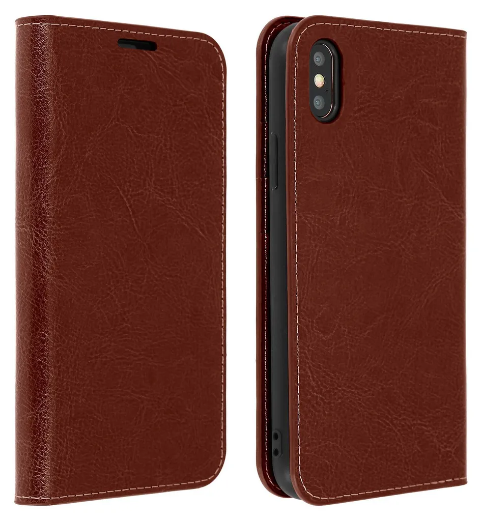 Custodia Portafoglio iPhone XS Max Pelle Marrone | Business Look